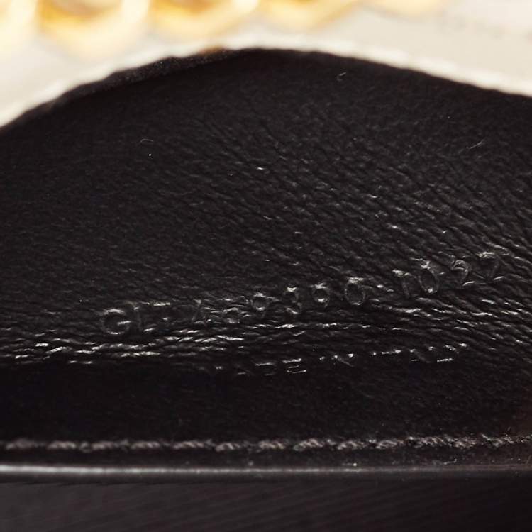Pre Owned Saint Laurent Off White Leather Small Kate Shoulder Bag