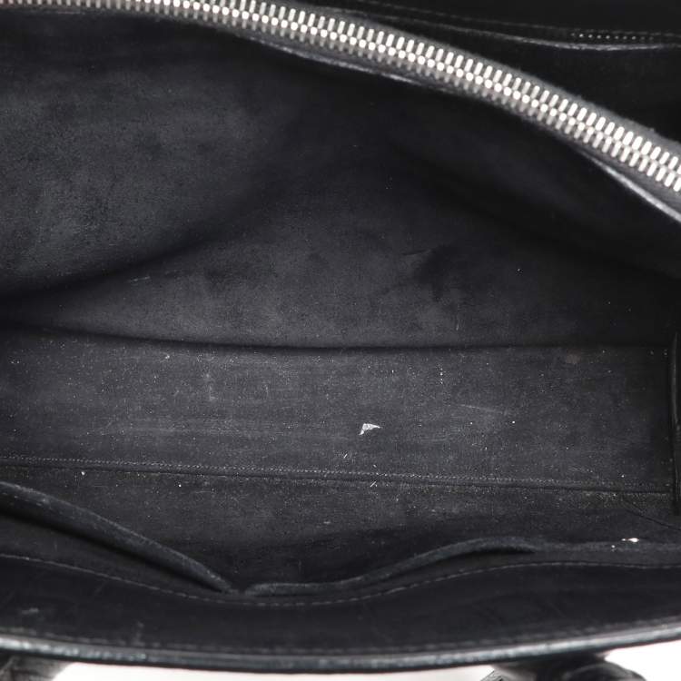 Pre Owned Saint Laurent Black Croc Embossed Leather Small Classic Sac De Jour Tote