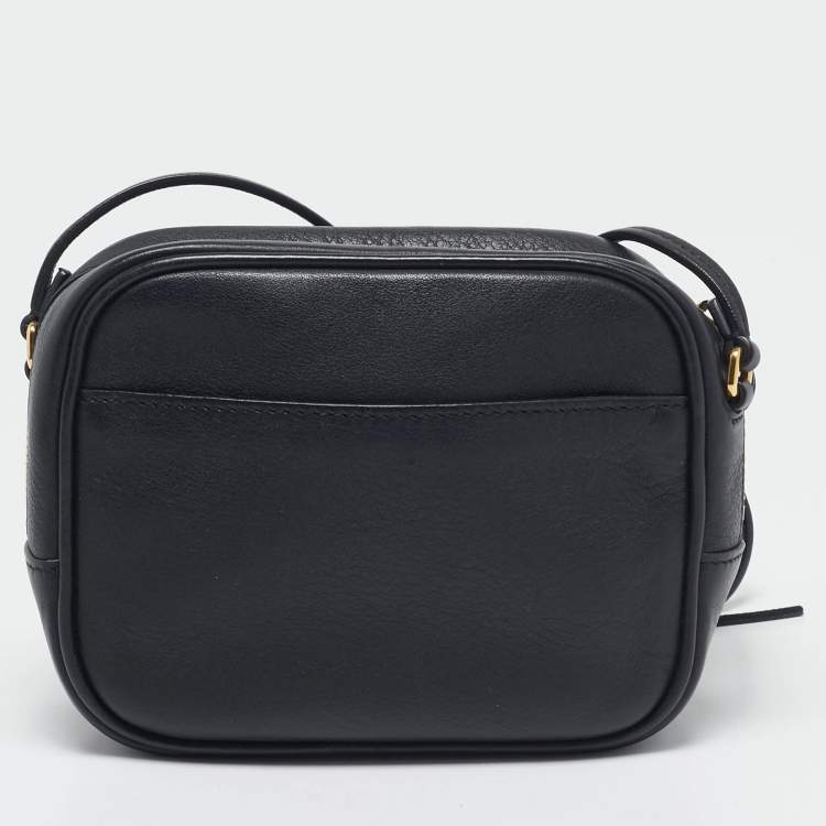 Pre Owned Saint Laurent Black Leather Blogger Crossbody Bag