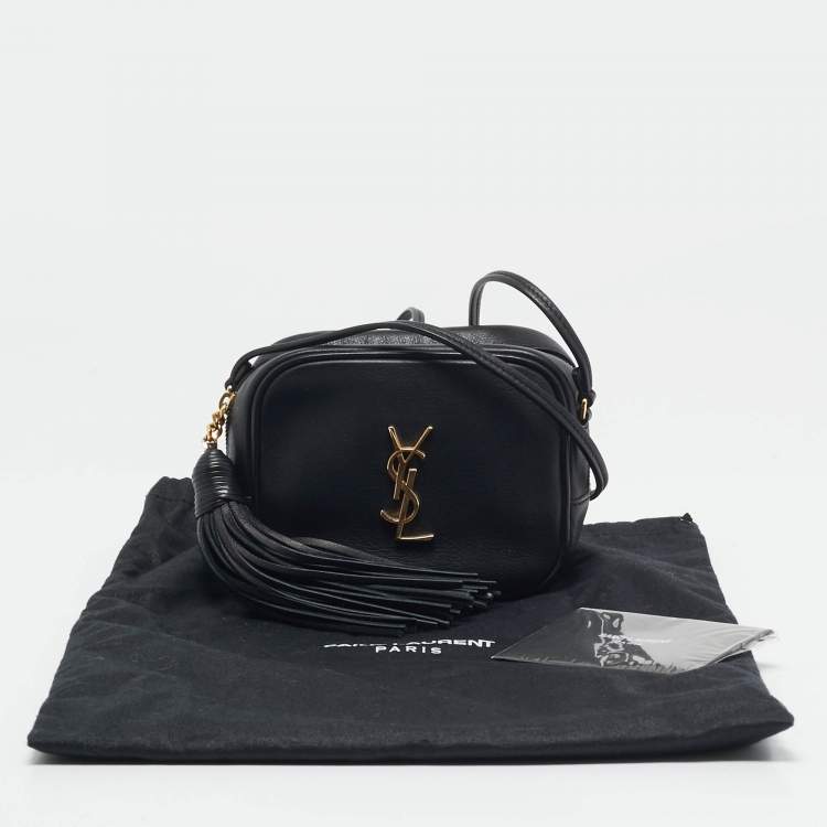 Pre Owned Saint Laurent Black Leather Blogger Crossbody Bag