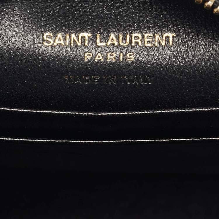 Pre Owned Saint Laurent Black Leather Blogger Crossbody Bag