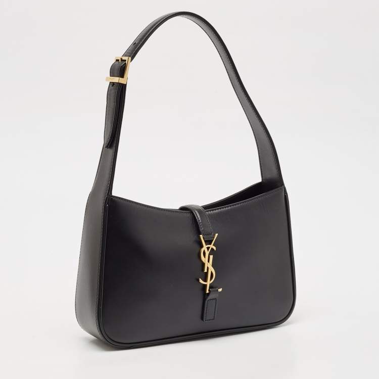 Pre Owned Saint Laurent Black Leather LE 5 À 7 Shoulder Bag