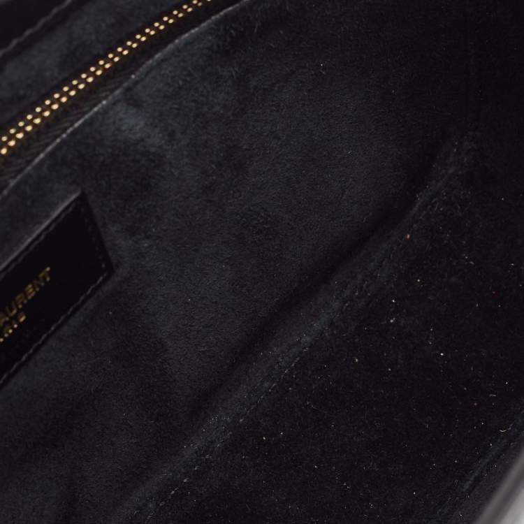 Pre Owned Saint Laurent Black Leather LE 5 À 7 Shoulder Bag
