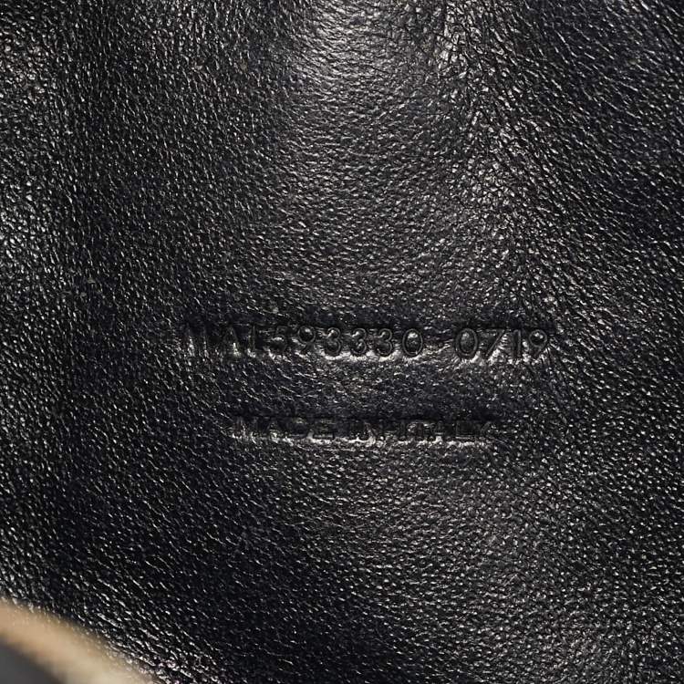 Pre Owned Saint Laurent Black Matelassé Leather Mini Lou Camera Bag
