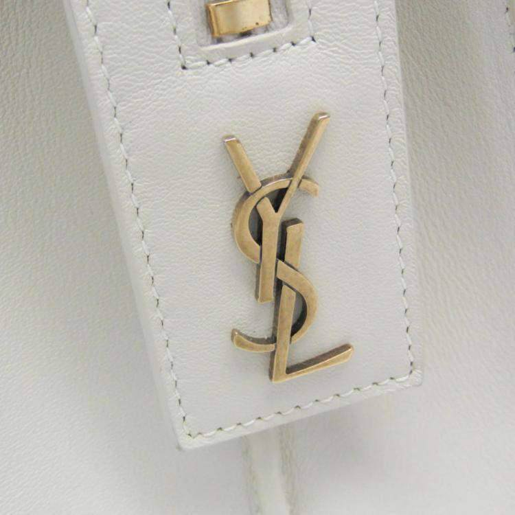 Pre Owned Saint Laurent Paris White Leather Small Eastside Handbag