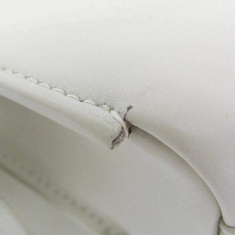 Pre Owned Saint Laurent Paris White Leather Small Eastside Handbag