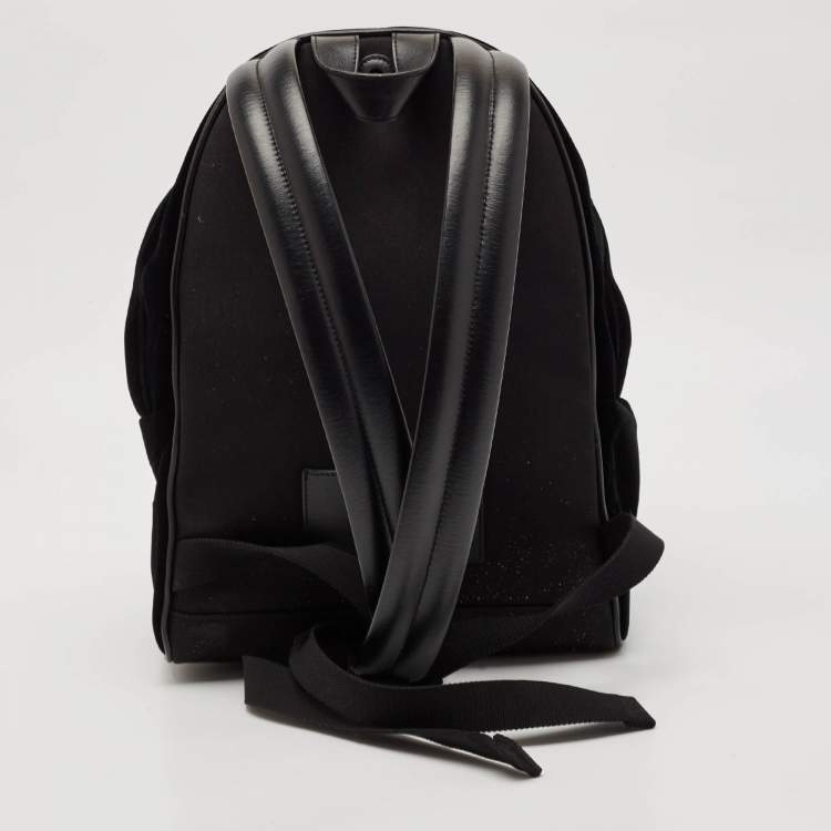 Pre Owned Saint Laurent Black Velvet Small City Backpack