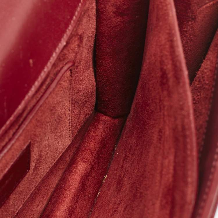 Pre Owned Saint Laurent Red Leather High School Top Handle Bag