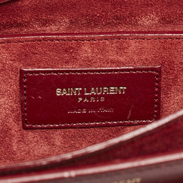 Pre Owned Saint Laurent Red Leather High School Top Handle Bag
