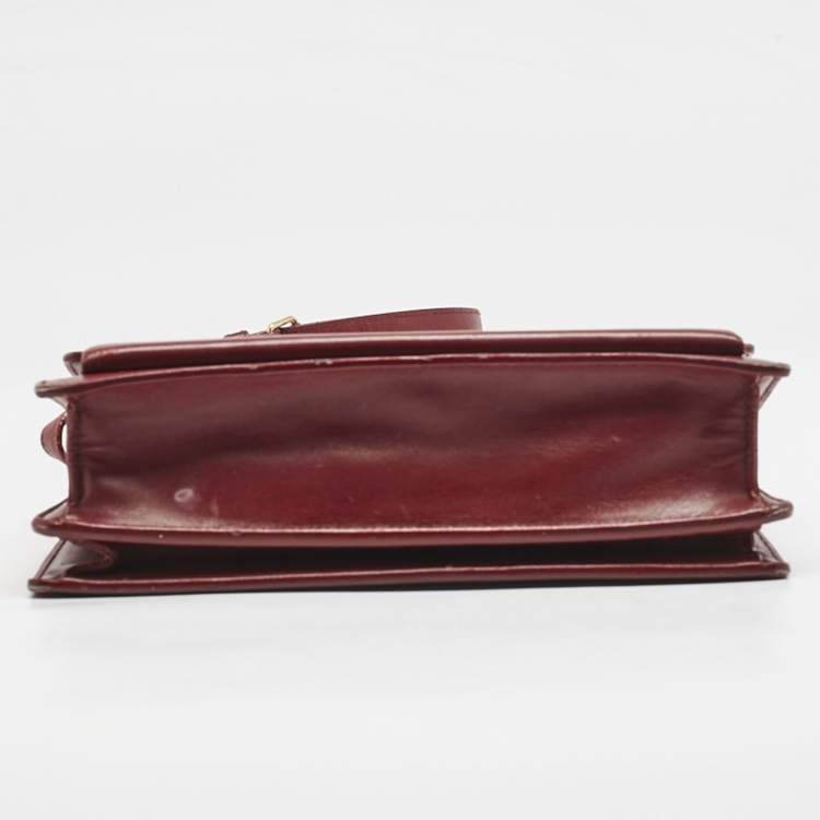 Pre Owned Saint Laurent Red Leather High School Top Handle Bag