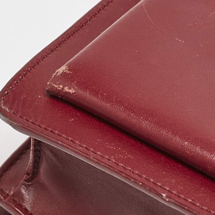 Pre Owned Saint Laurent Red Leather High School Top Handle Bag