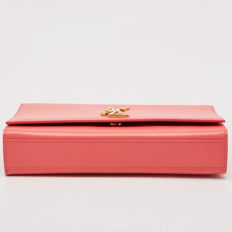 Pre Owned Saint Laurent Pink Leather Medium Kate Shoulder Bag