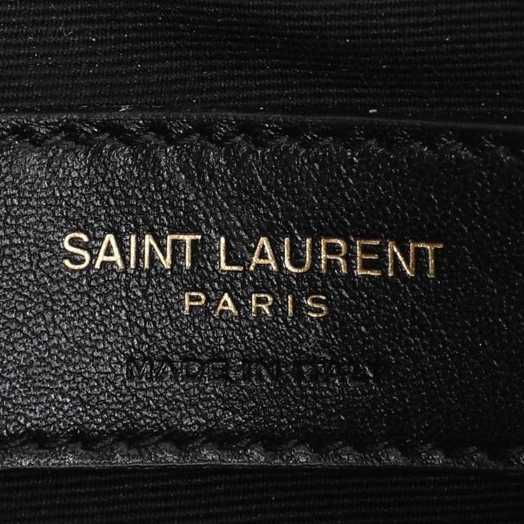 مملوكة مسبقًا Saint Laurent Paris White Leather Uptown Pouch Clutch