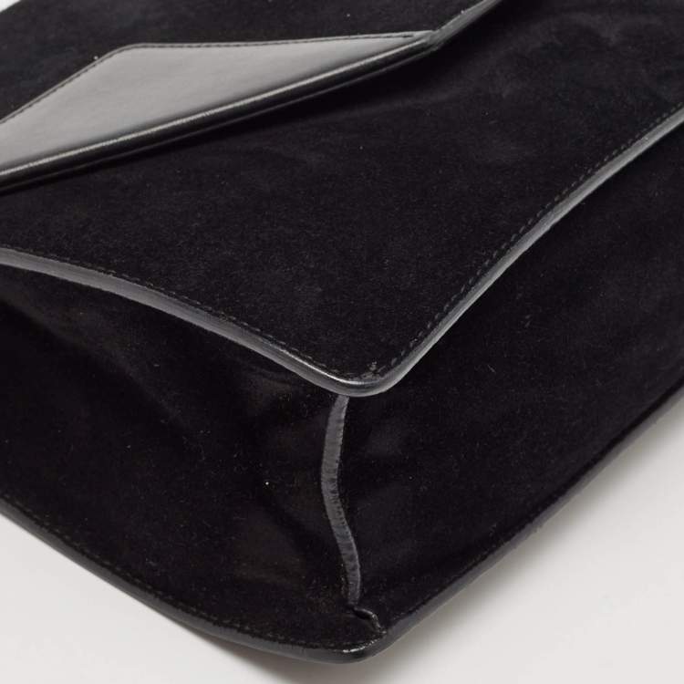 Pre Owned Saint Laurent Black Suede Medium Betty Shoulder Bag