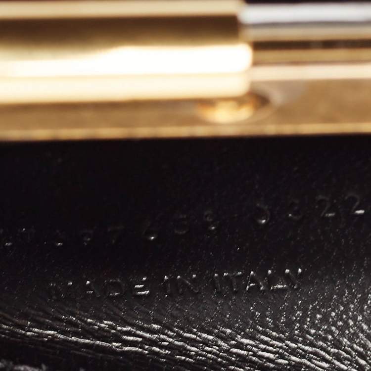 مملوكة مسبقًا Saint Laurent Black Patent Leather Midnight Frame Clutch