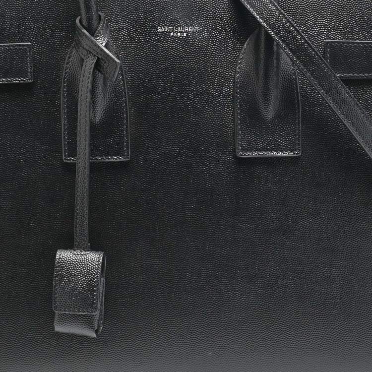 مملوكة مسبقًا Saint Laurent Black Leather Small Classic Sac De Jour Tote
