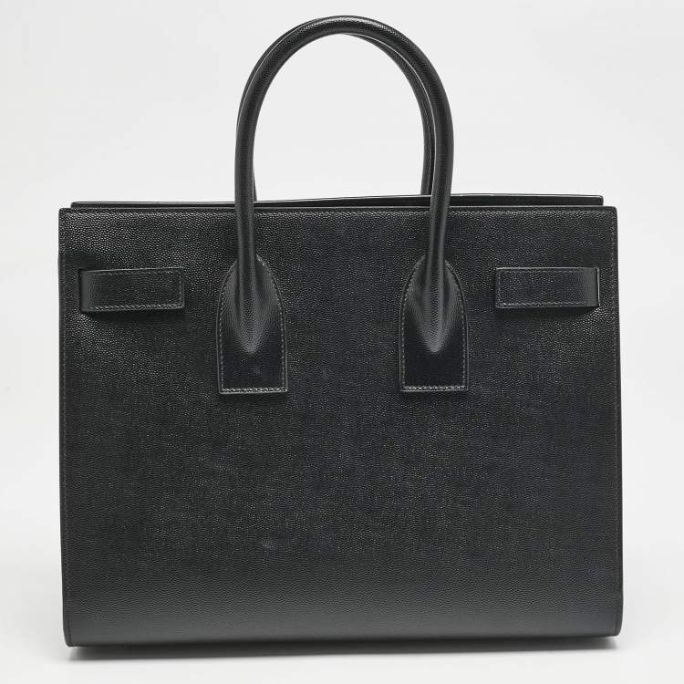 مملوكة مسبقًا Saint Laurent Black Leather Small Classic Sac De Jour Tote