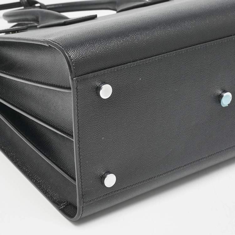 مملوكة مسبقًا Saint Laurent Black Leather Small Classic Sac De Jour Tote