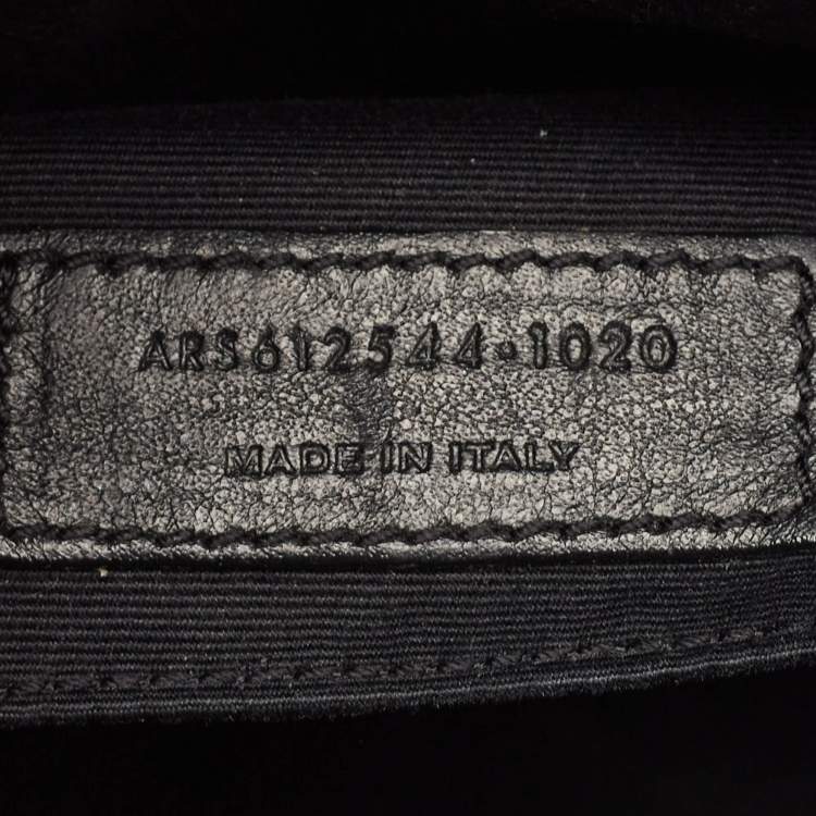 Pre Owned Saint Laurent Black Matelassé Leather Lou Camera Crossbody Bag