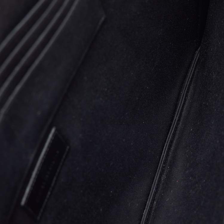 Pre Owned Saint Laurent Black Leather Sweet Dreams Top Zip Pouch