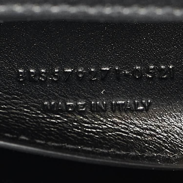 Pre Owned Saint Laurent Black Leather Medium Manhattan Flap Shoulder Bag