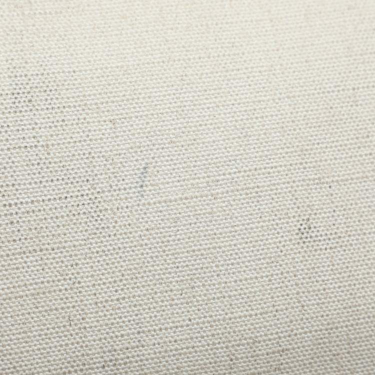 Pre Owned Saint Laurent Two Tone Beige Canvas Large Rive Gauche Tote