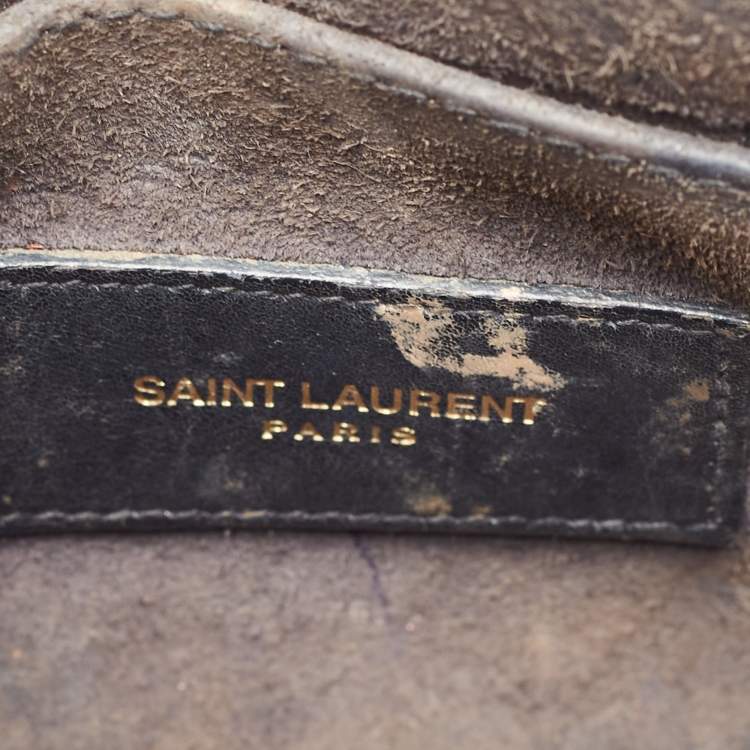 Pre Owned Saint Laurent Black Leather Nano Classic Sac De Jour Tote