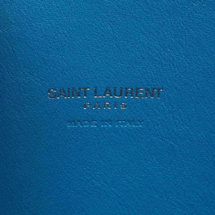مملوكة مسبقًا Saint Laurent Light Blue Leather Small Classic Sac De Jour Tote