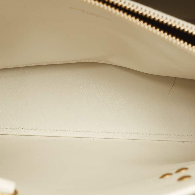 Pre Owned Saint Laurent White Leather Baby Classic Sac De Jour Tote