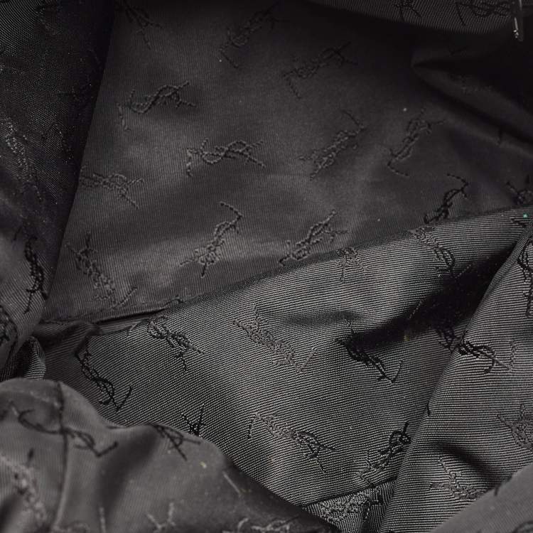 Pre Owned Saint Laurent Black Leather Arabesque Satchel