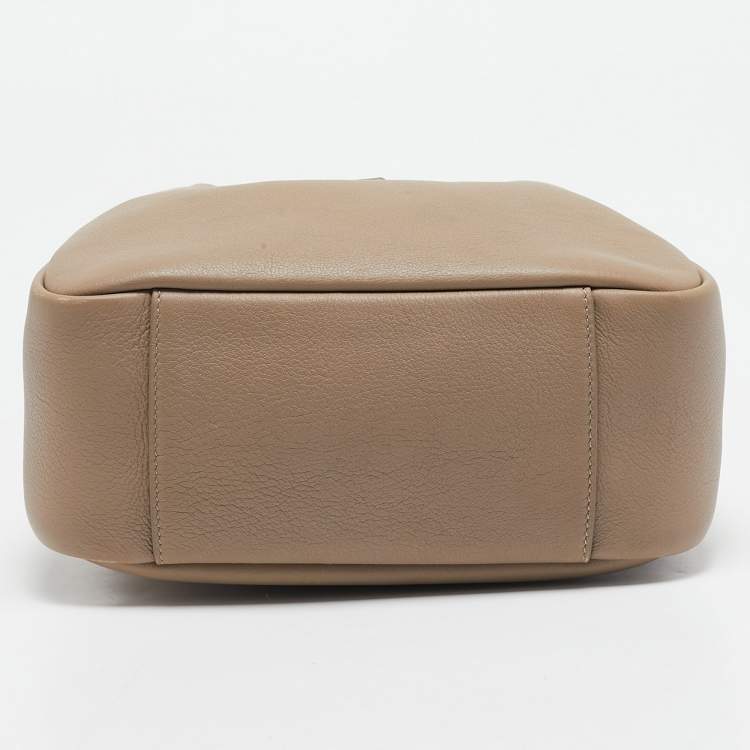 Pre Owned Saint Laurent Beige Leather Small LE 5 À 7 Shoulder Bag