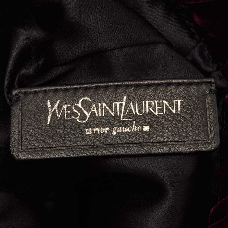 Pre Owned Saint Laurent Black Mesh and Lace Up Corset Bag