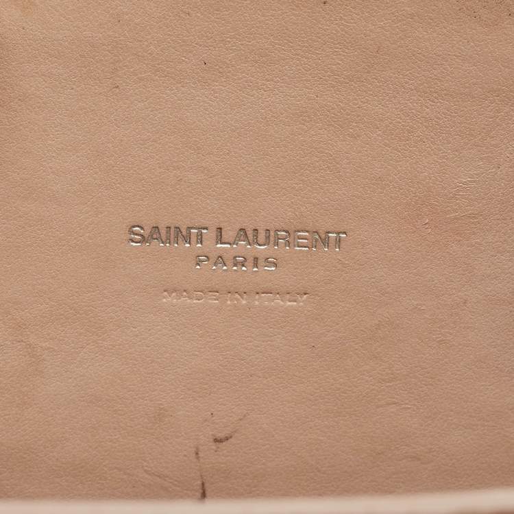 Pre Owned Saint Laurent Old Rose Croc Embossed Leather Baby Classic Sac De Jour Tote