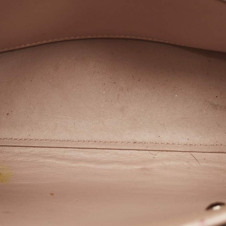 Pre Owned Saint Laurent Old Rose Croc Embossed Leather Baby Classic Sac De Jour Tote