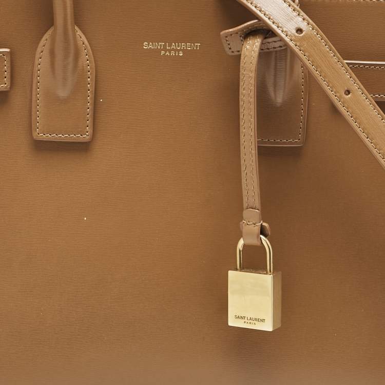 Pre Owned Saint Laurent Brown Leather Baby Classic Sac De Jour Tote