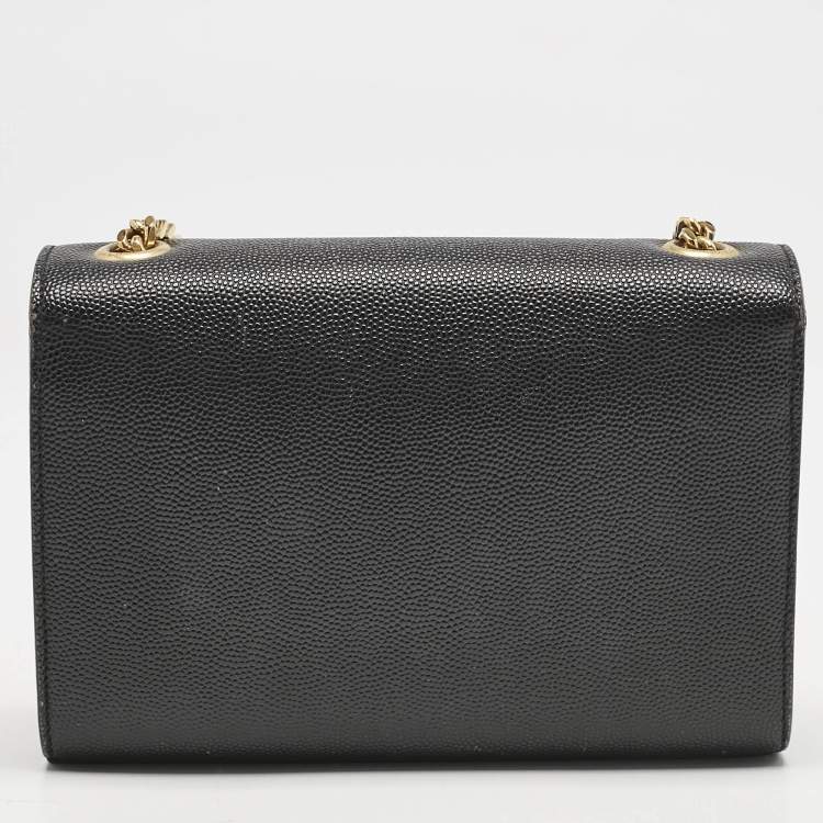 مملوكة مسبقًا Saint Laurent Black Leather Small Monogram Kate Chain Bag