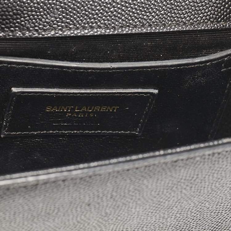 مملوكة مسبقًا Saint Laurent Black Leather Small Monogram Kate Chain Bag