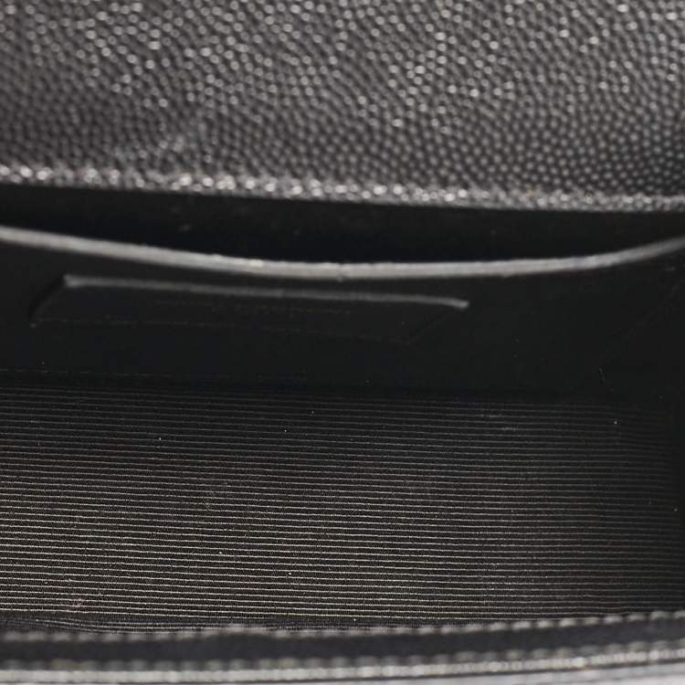 مملوكة مسبقًا Saint Laurent Black Leather Small Monogram Kate Chain Bag