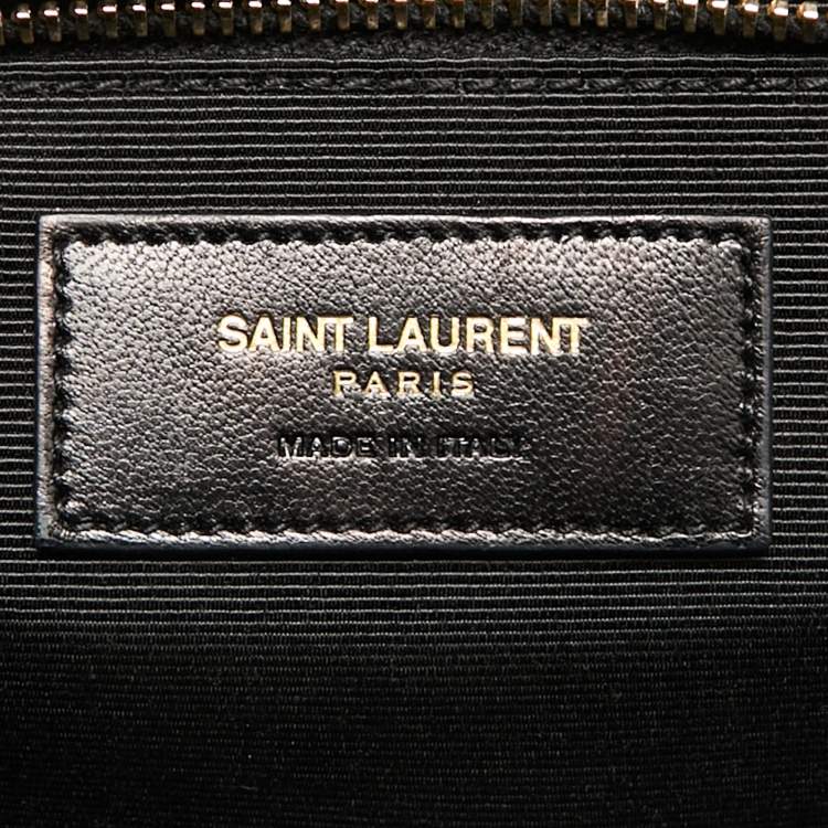 مملوكة مسبقًا Saint Laurent Burgundy Matelassé Leather Large Monogram Envelope Shoulder Bag