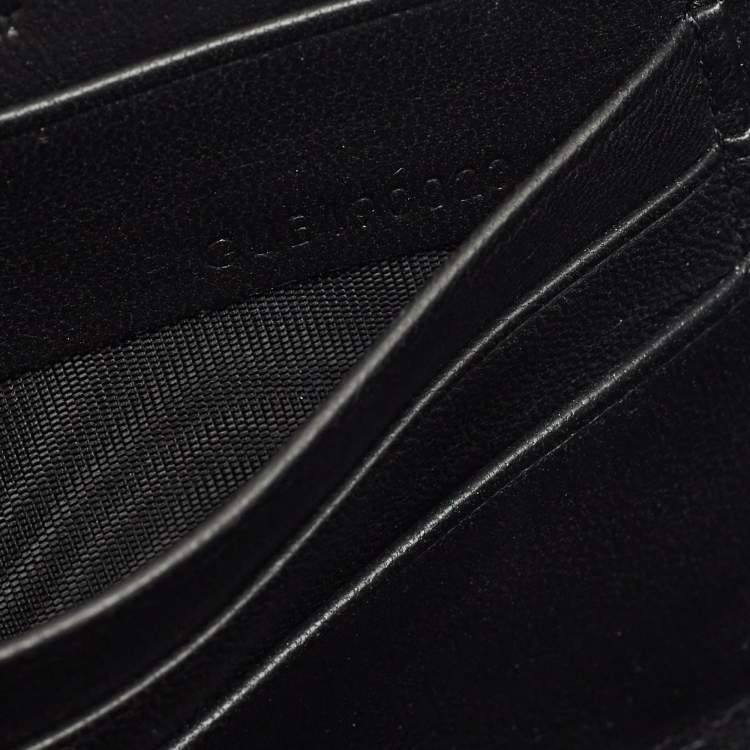 Pre Owned Saint Laurent Black/Cream Zebra Print Snakeskin Kate Strap Wallet