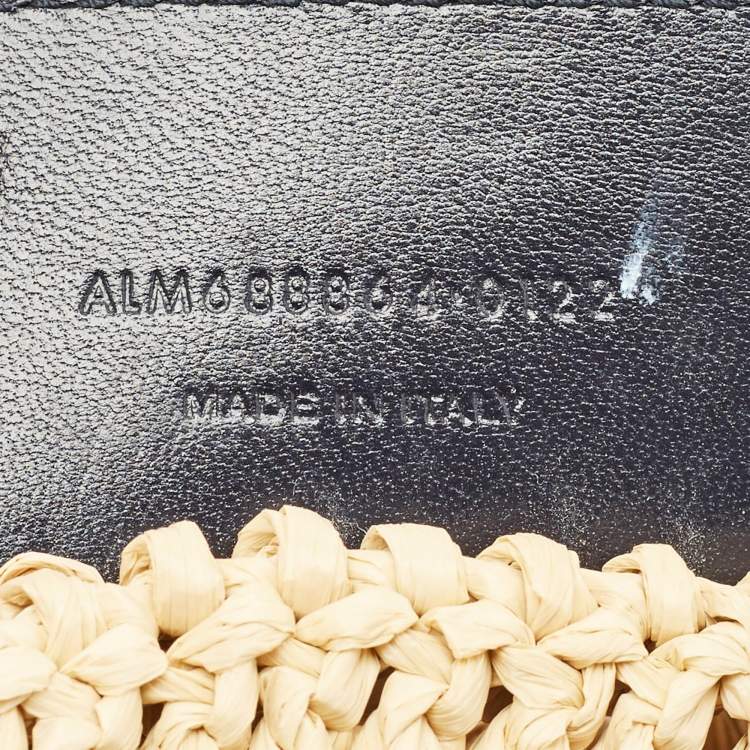 Pre Owned Saint Laurent Natural Raffia Rive Gauche Tote