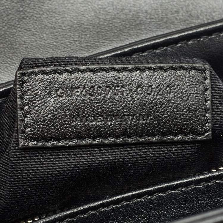 Pre Owned Saint Laurent Black Matelassé Leather Toy Loulou Crossbody Bag