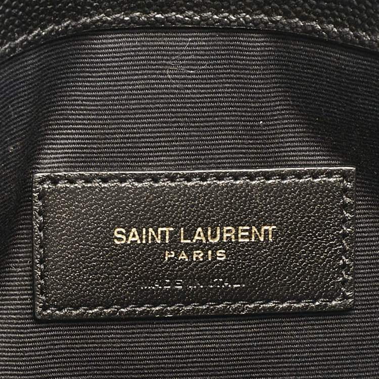 Pre Owned Saint Laurent Black Leather Uptown Pouch