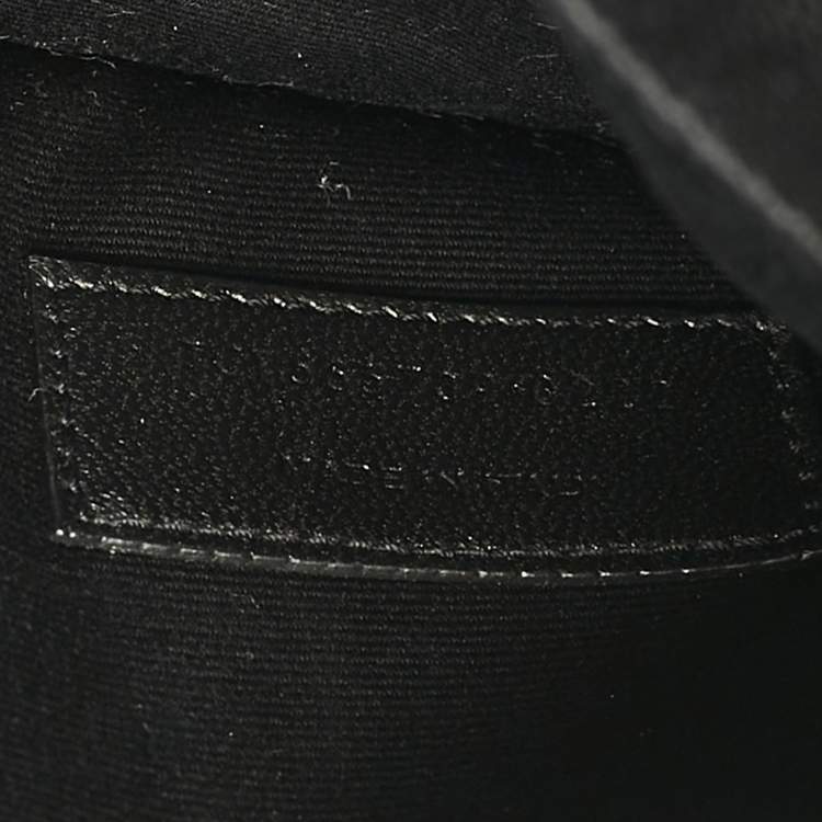 Pre Owned Saint Laurent Black Leather Uptown Pouch