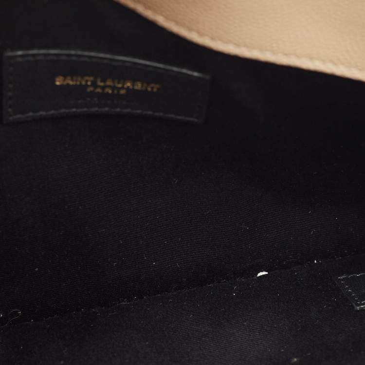 Pre Owned Saint Laurent Beige Leather Uptown Pouch