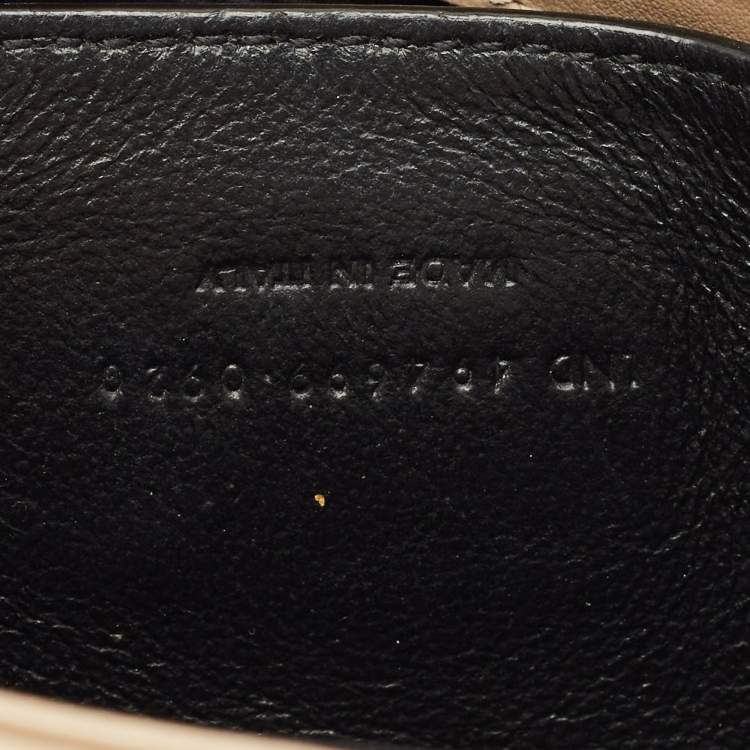 Pre Owned Saint Laurent Beige Matelassé Leather Small Loulou Shoulder Bag