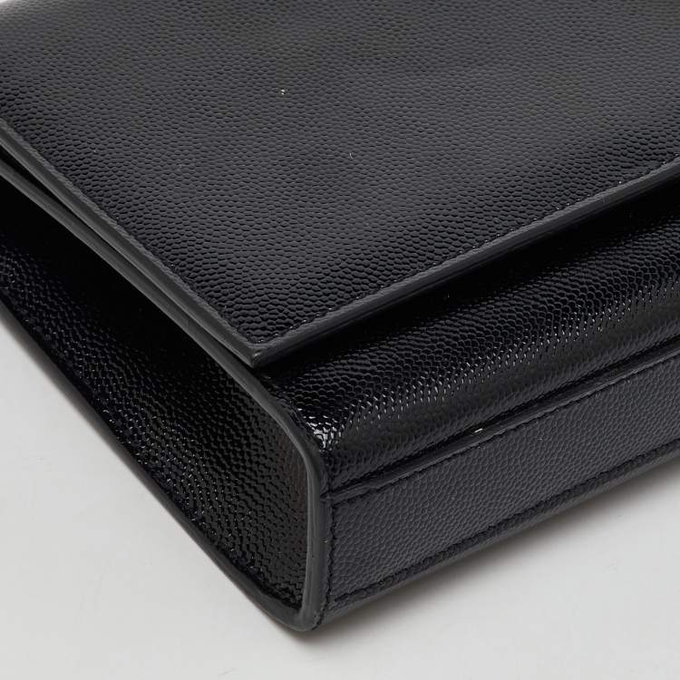 Pre Owned Saint Laurent Black Patent Leather Kate Clutch