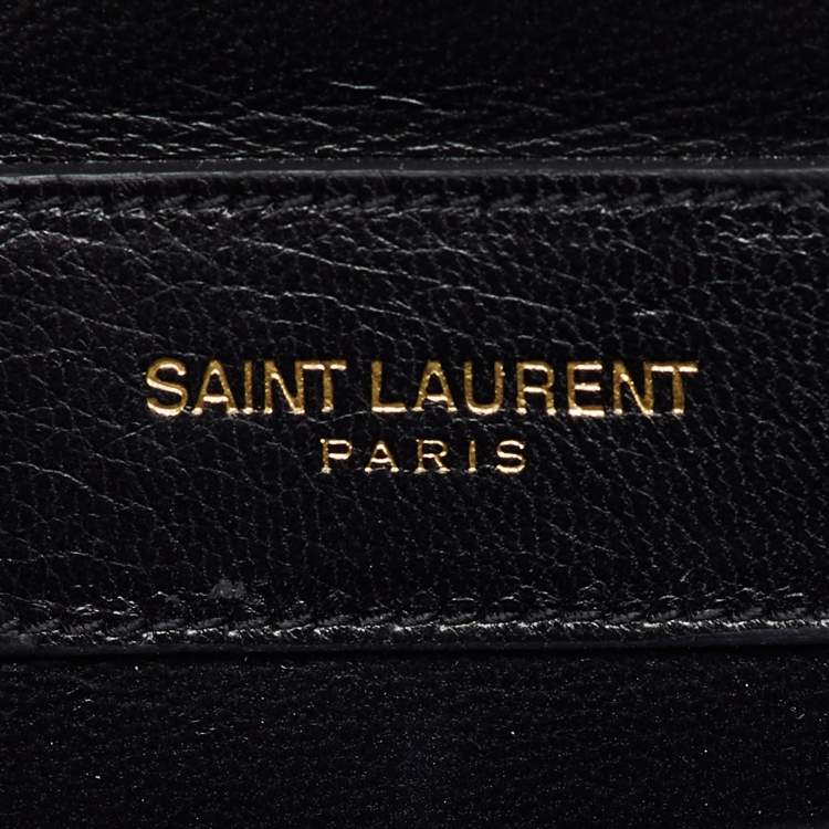 Pre Owned Saint Laurent Black Patent Leather Kate Clutch