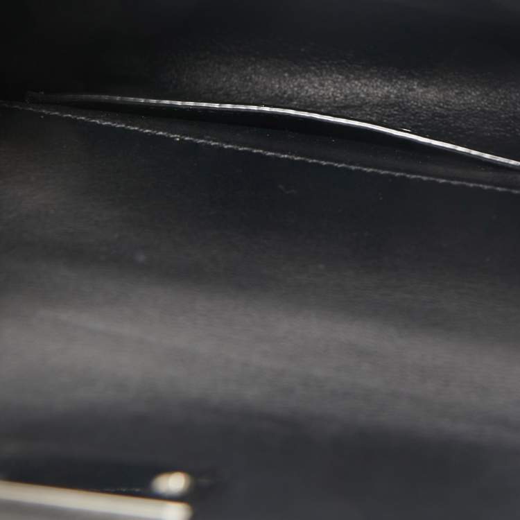 Pre Owned Saint Laurent Black Patent Leather Mini Manhattan Shoulder Bag