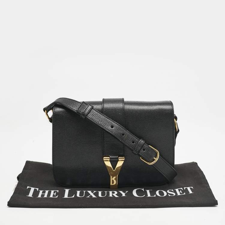مملوكة مسبقًا Saint Laurent Black Leather Medium Chyc Flap Bag